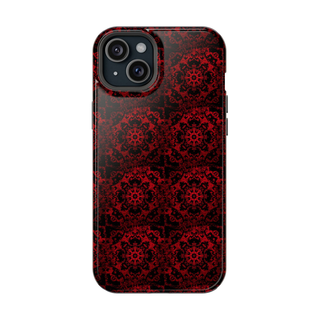 Gothic Red Mandala Magnetic Impact Resistant Phone Cover