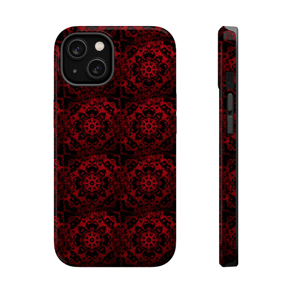 Gothic Red Mandala Magnetic Impact Resistant Phone Cover