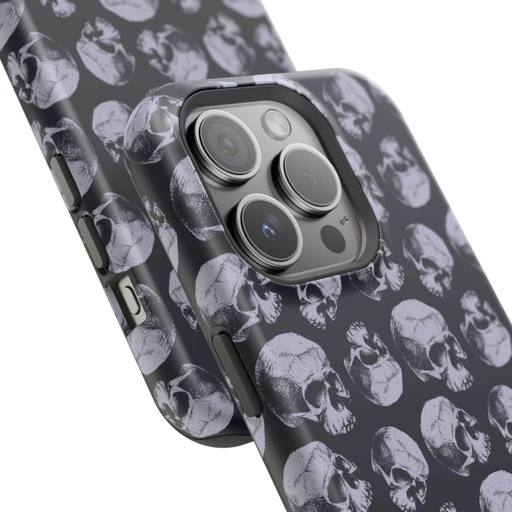 Skull Pattern Magnetic Phone Case — Impact-Resistant iPhone Cover