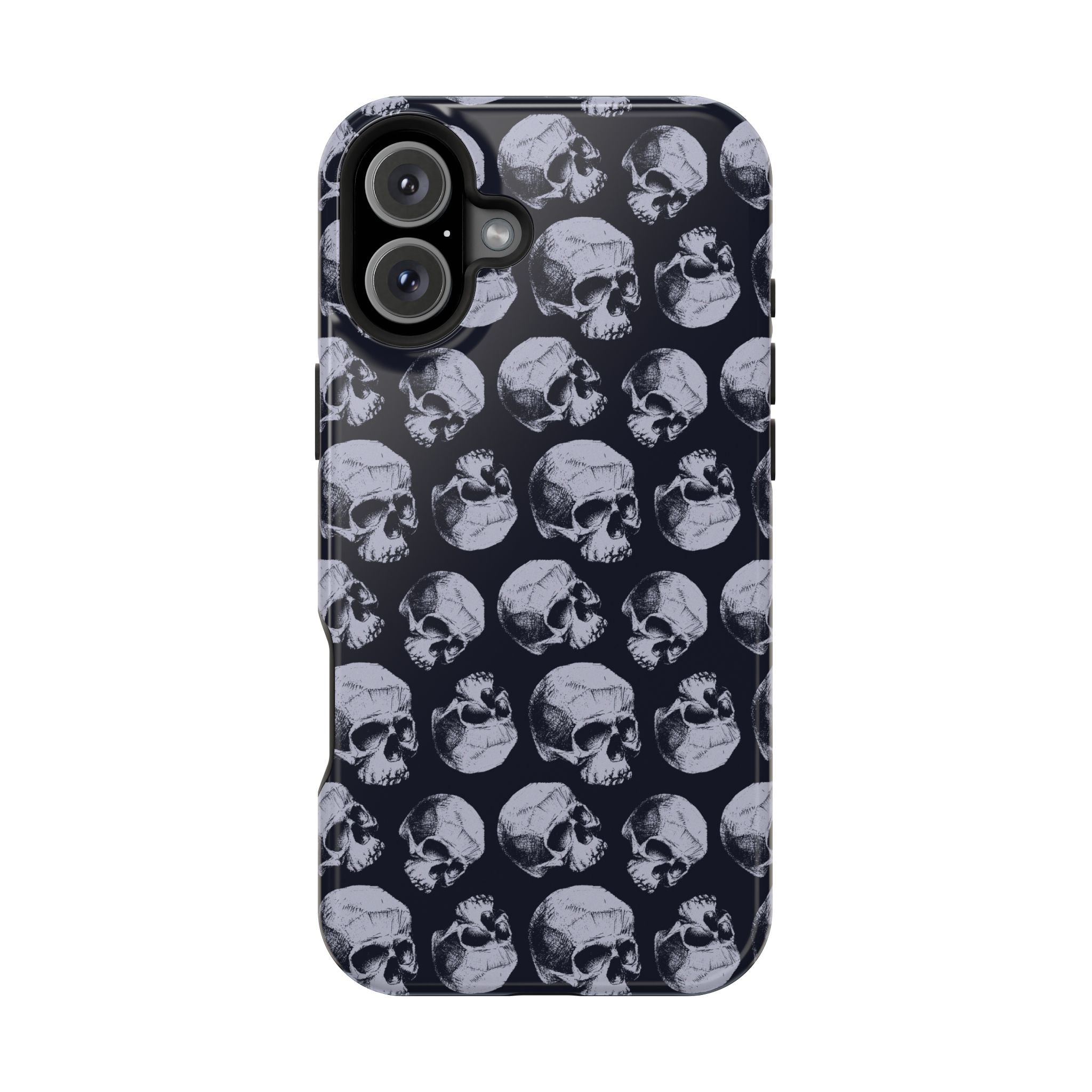 Skull Pattern Magnetic Phone Case — Impact-Resistant iPhone Cover