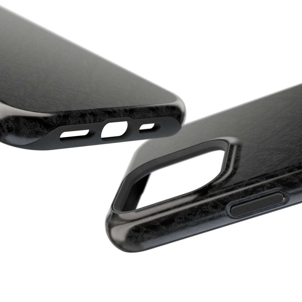 Black Damask Magnetic Impact-Resistant Phone Case