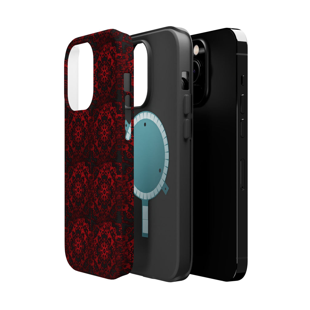 Gothic Red Mandala Magnetic Impact Resistant Phone Cover