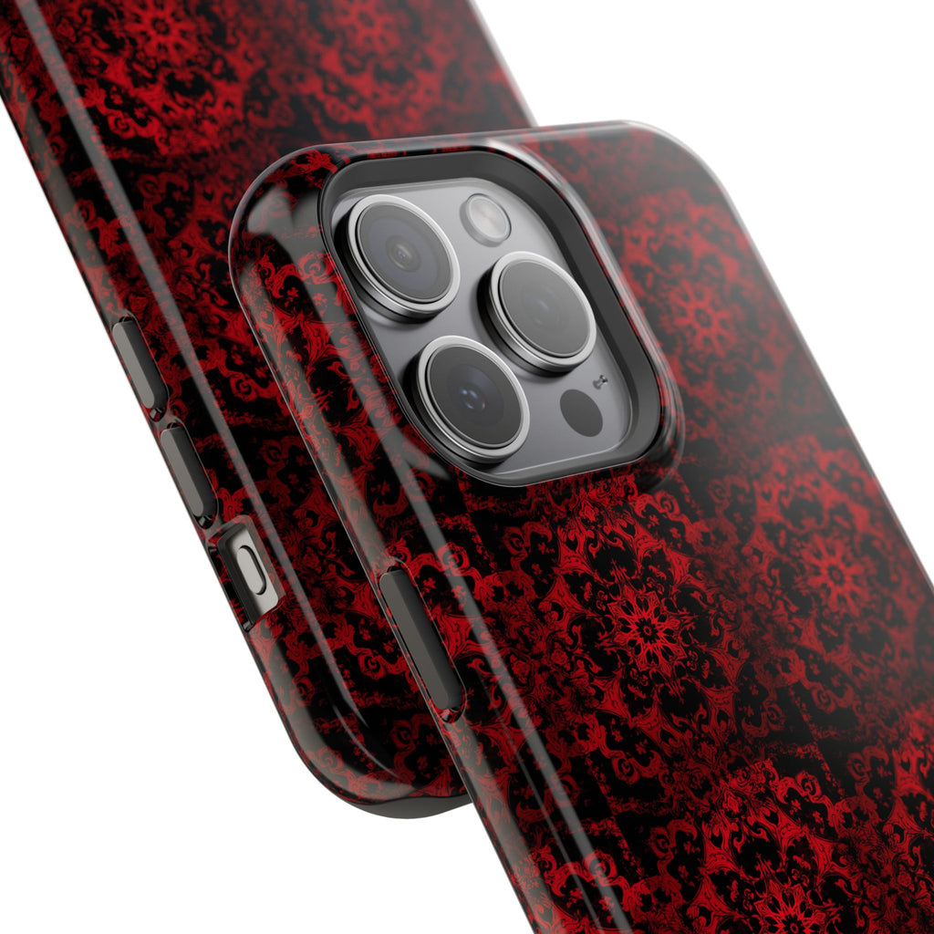 Gothic Red Mandala Magnetic Impact Resistant Phone Cover