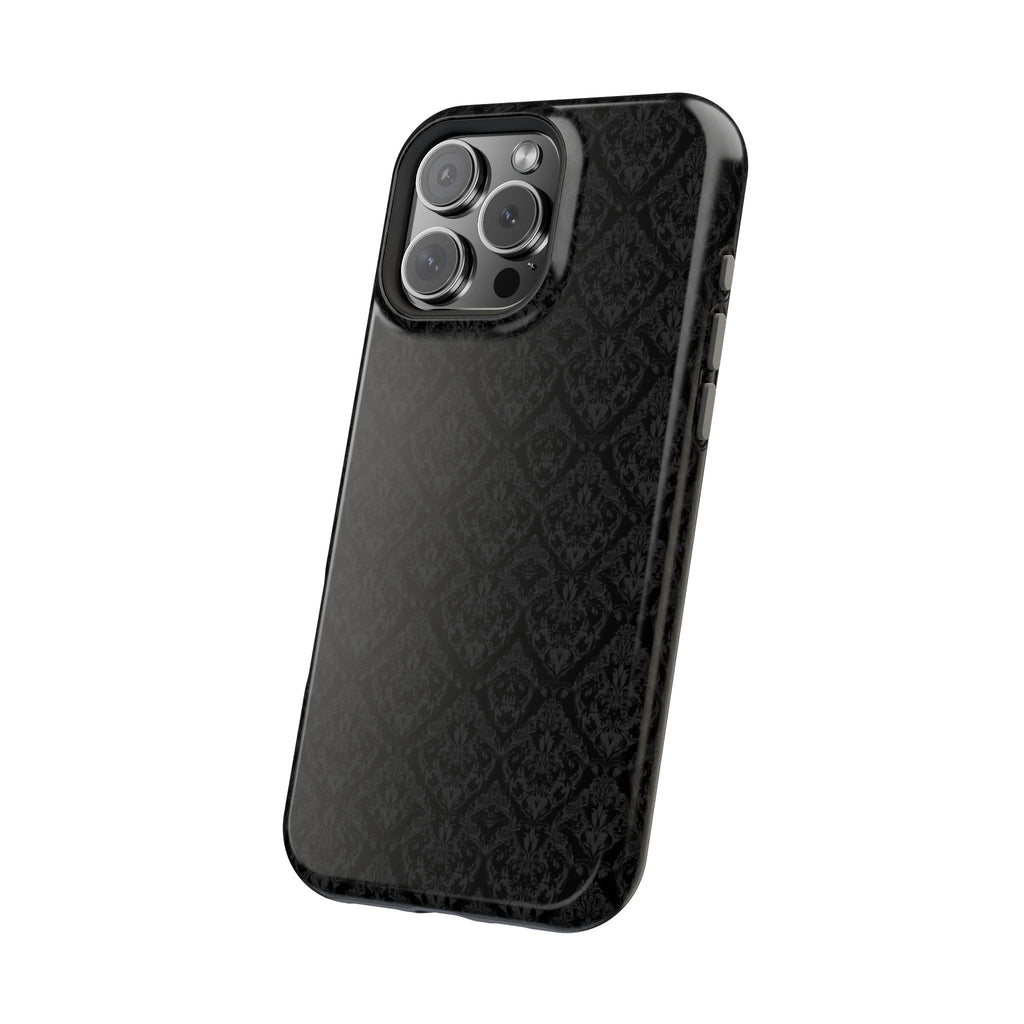 Black Damask Magnetic Impact-Resistant Phone Case