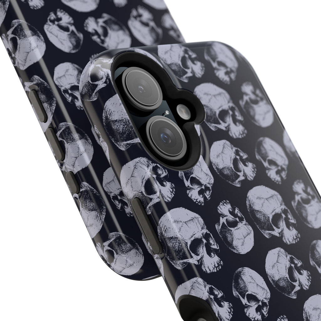 Skull Pattern Magnetic Phone Case — Impact-Resistant iPhone Cover