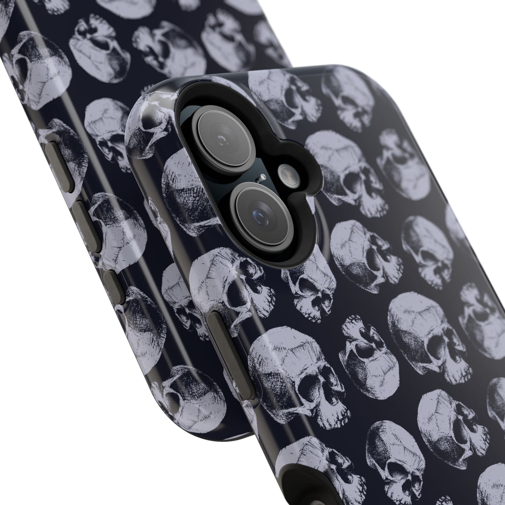 Skull Pattern Magnetic Phone Case — Impact-Resistant iPhone Cover