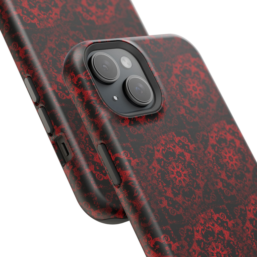 Gothic Red Mandala Magnetic Impact Resistant Phone Cover