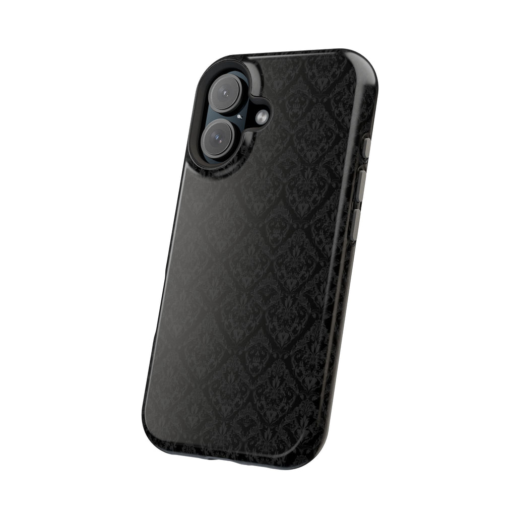 Black Damask Magnetic Impact-Resistant Phone Case
