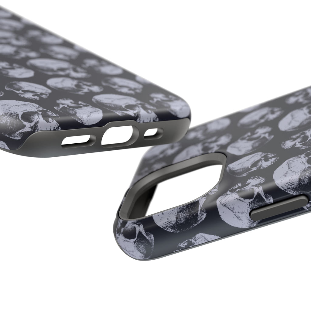 Skull Pattern Magnetic Phone Case — Impact-Resistant iPhone Cover