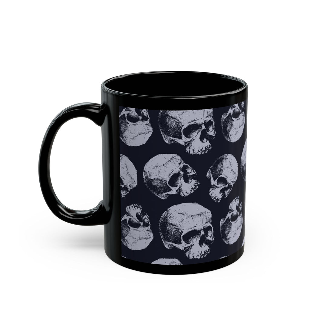 Skull Pattern Black Mug (11 oz)