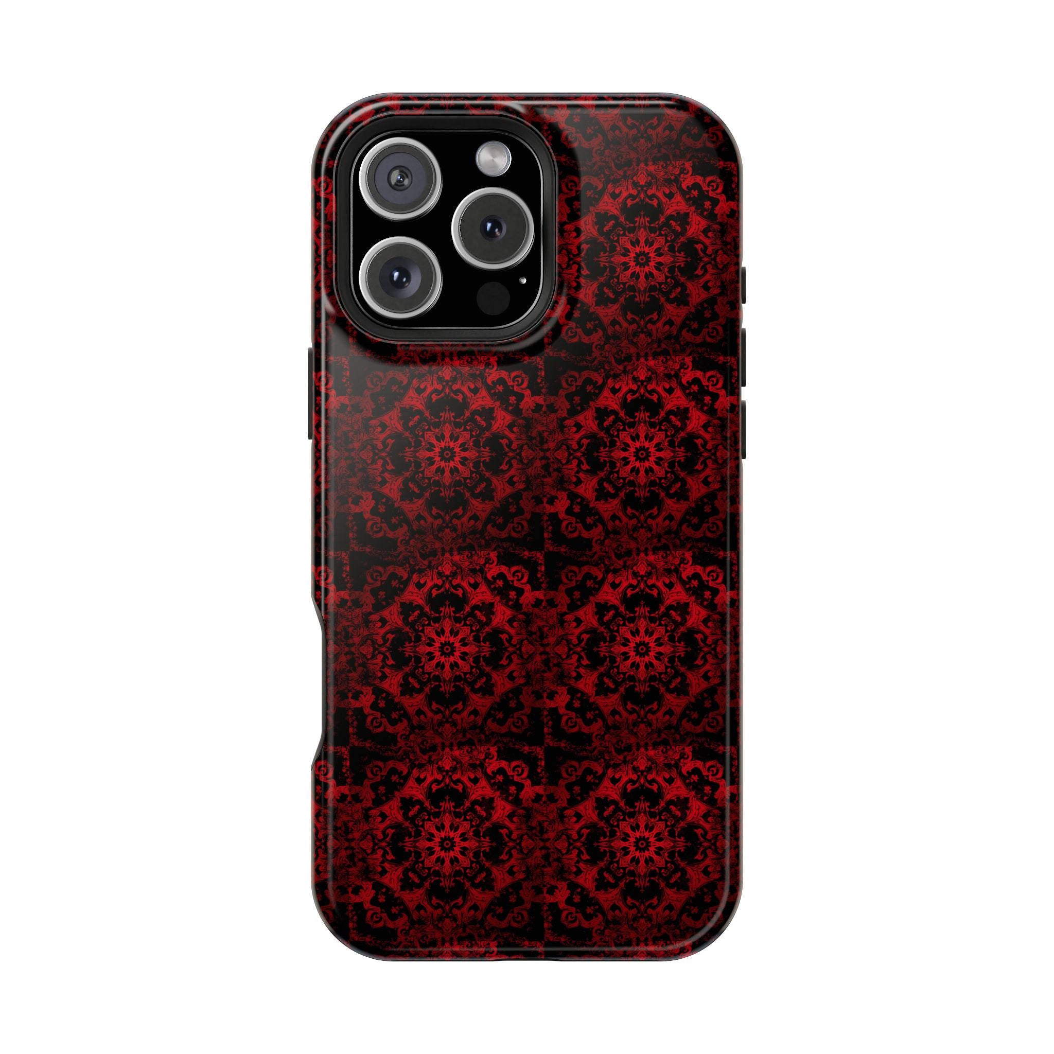 Gothic Red Mandala Magnetic Impact Resistant Phone Cover