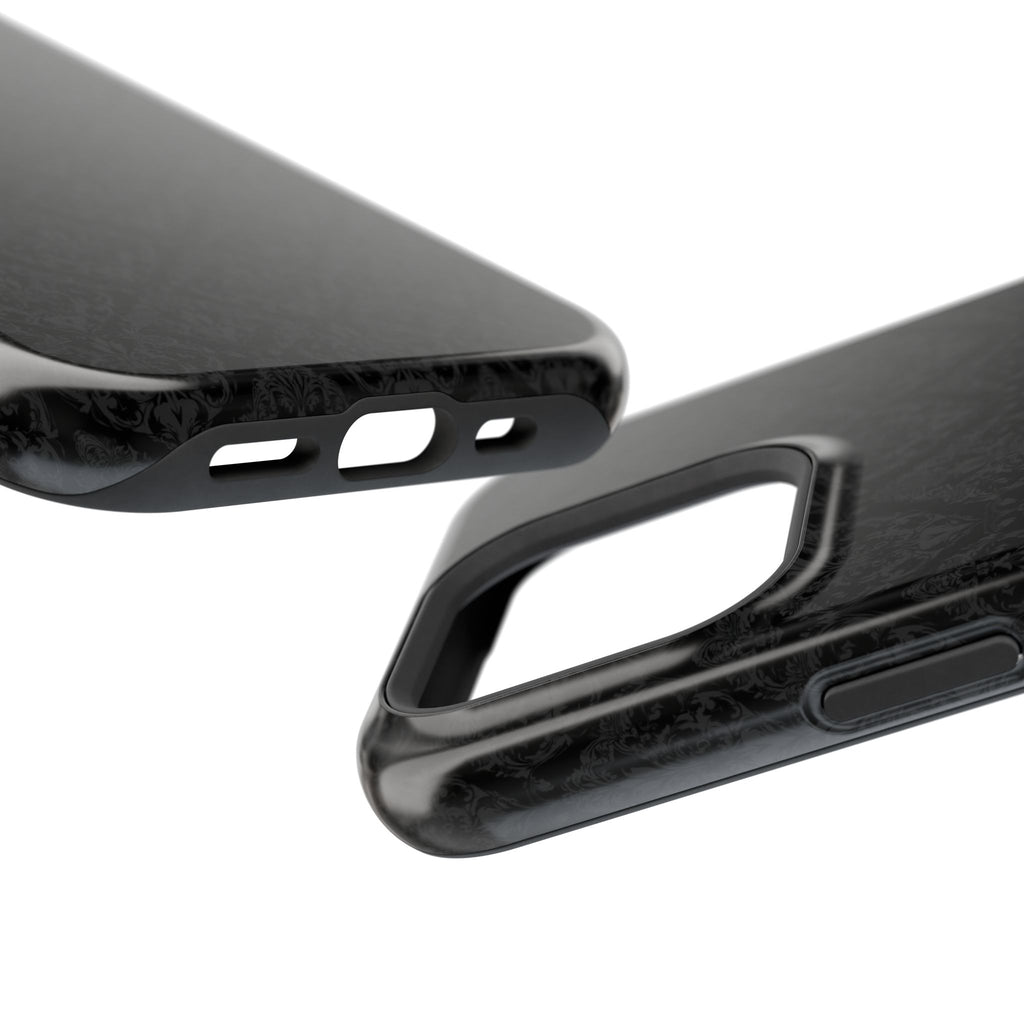 Black Damask Magnetic Impact-Resistant Phone Case