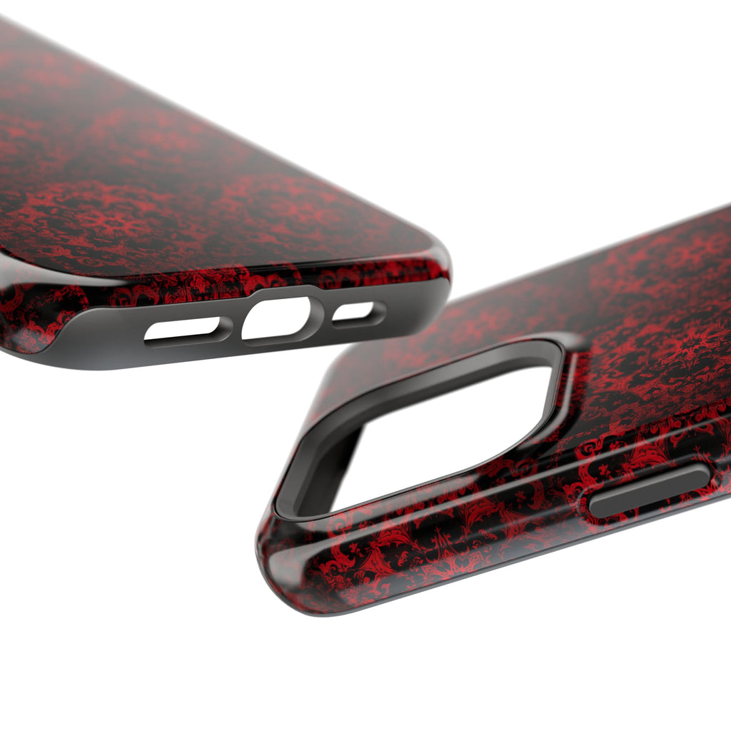 Gothic Red Mandala Magnetic Impact Resistant Phone Cover