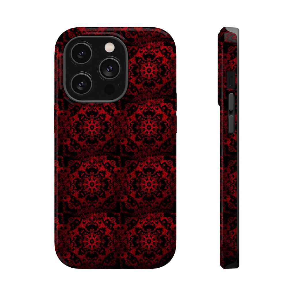 Gothic Red Mandala Magnetic Impact Resistant Phone Cover