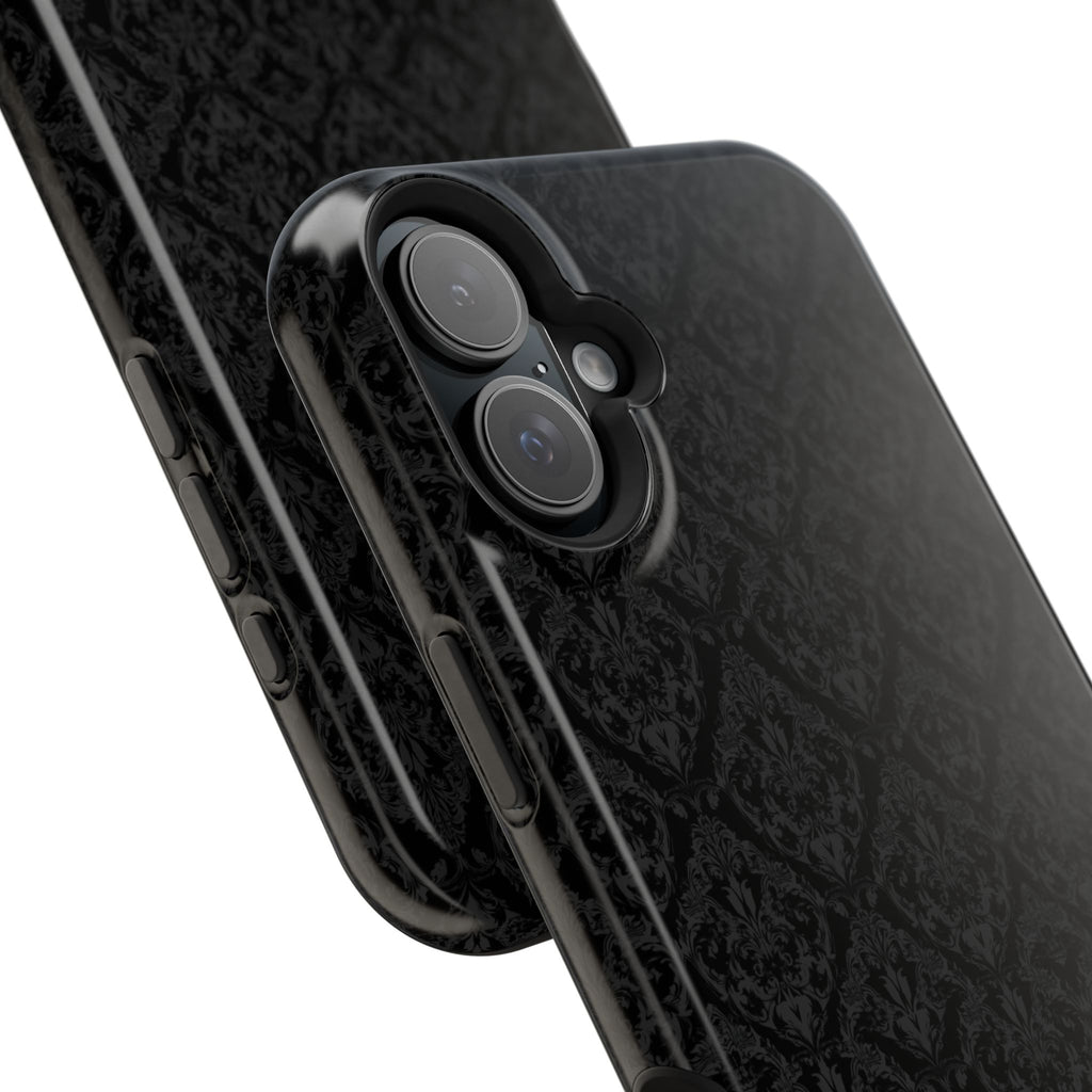 Black Damask Magnetic Impact-Resistant Phone Case