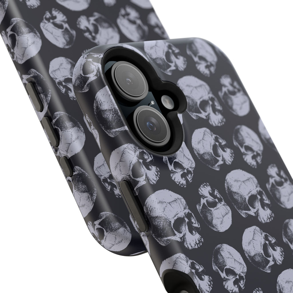 Skull Pattern Magnetic Phone Case — Impact-Resistant iPhone Cover
