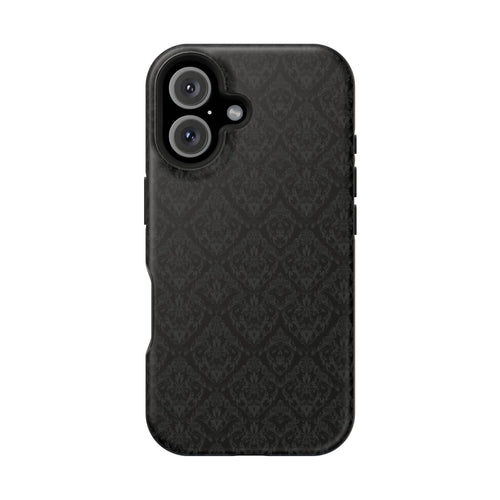 Black Damask Magnetic Impact-Resistant Phone Case
