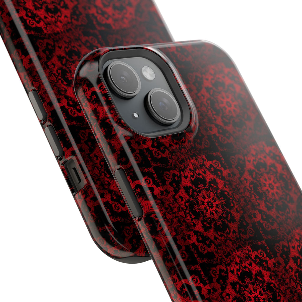 Gothic Red Mandala Magnetic Impact Resistant Phone Cover