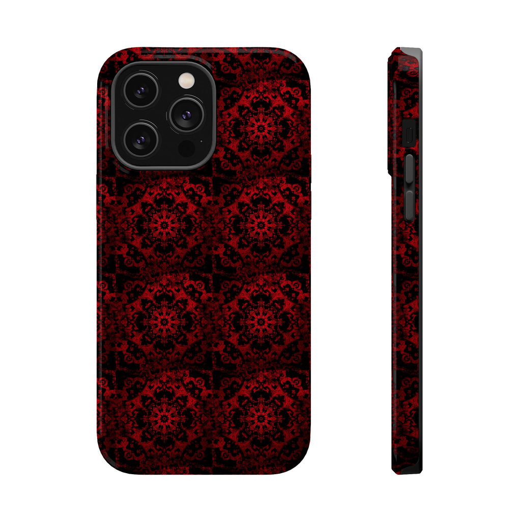 Gothic Red Mandala Magnetic Impact Resistant Phone Cover