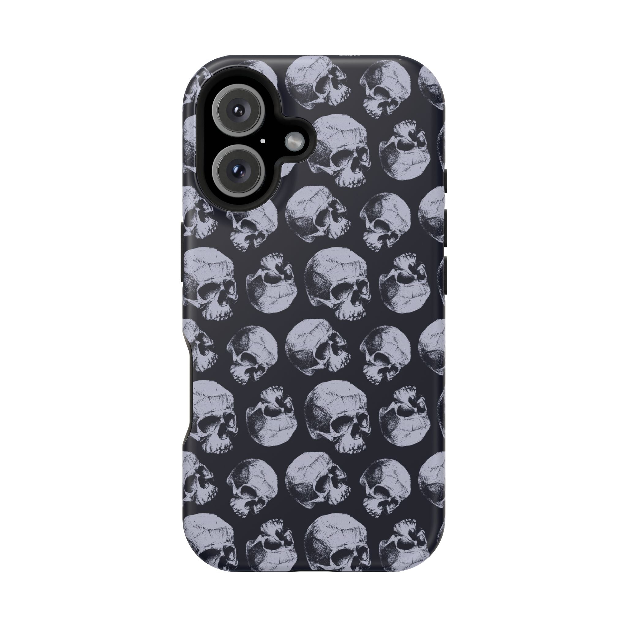 Skull Pattern Magnetic Phone Case — Impact-Resistant iPhone Cover