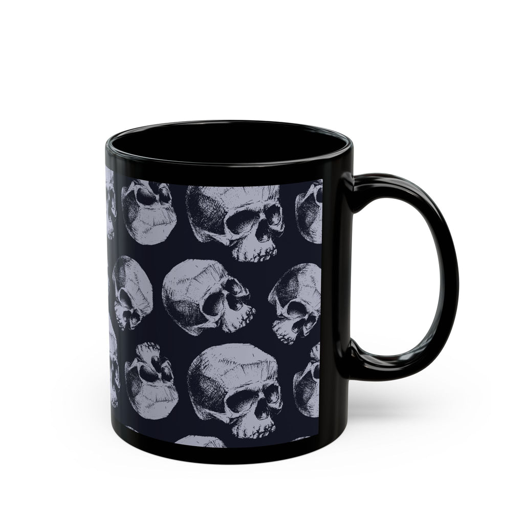 Skull Pattern Black Mug (11 oz)