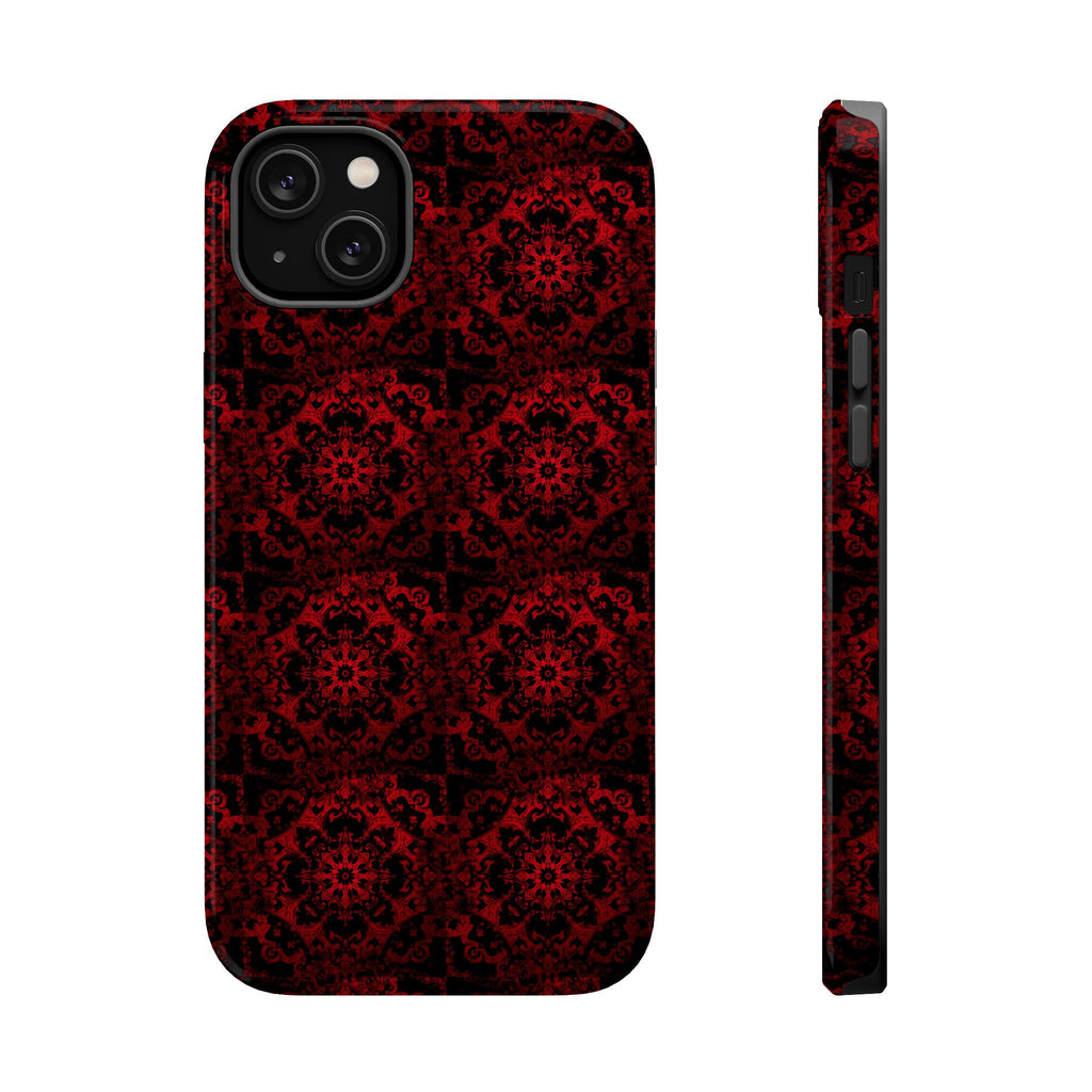 Gothic Red Mandala Magnetic Impact Resistant Phone Cover