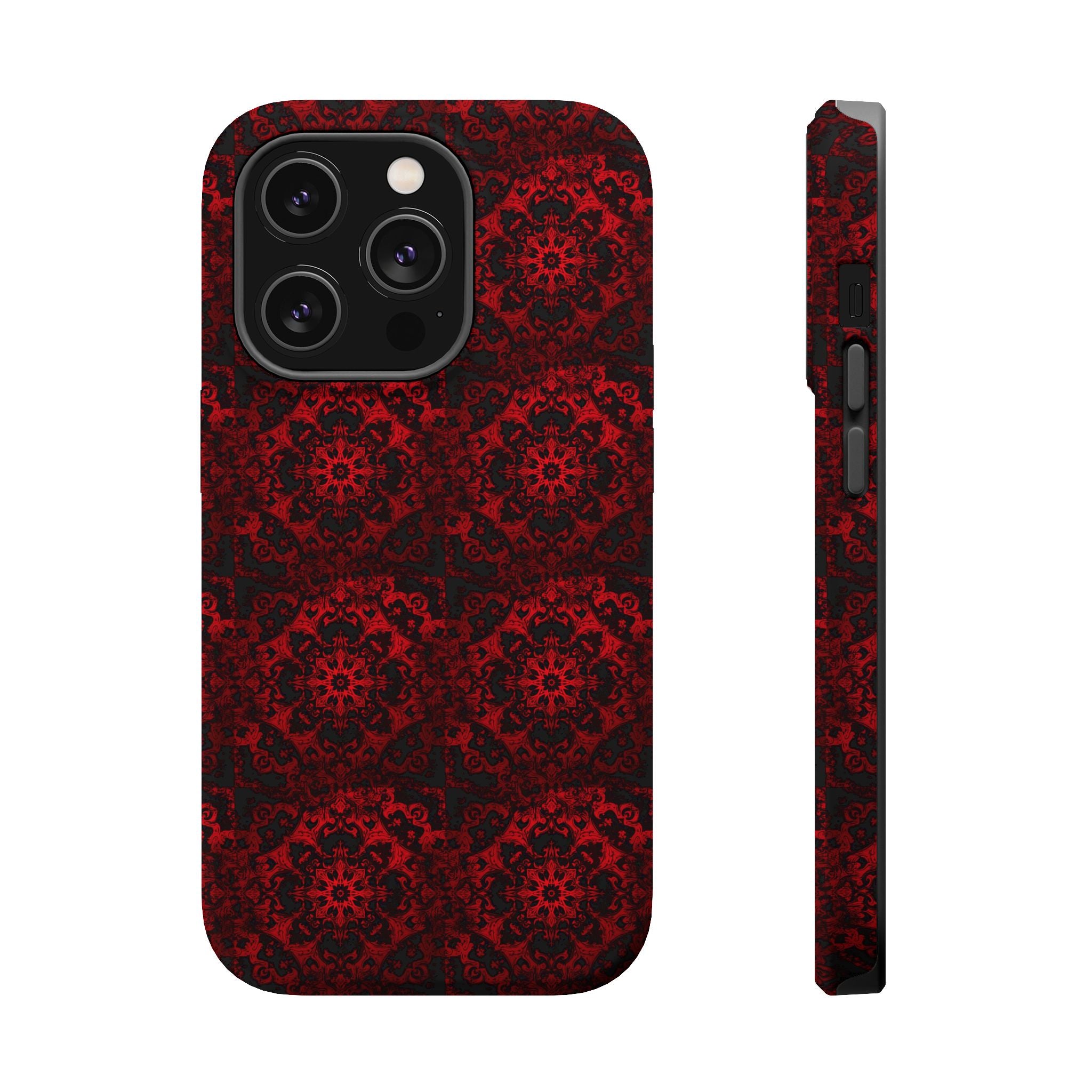 Gothic Red Mandala Magnetic Impact Resistant Phone Cover