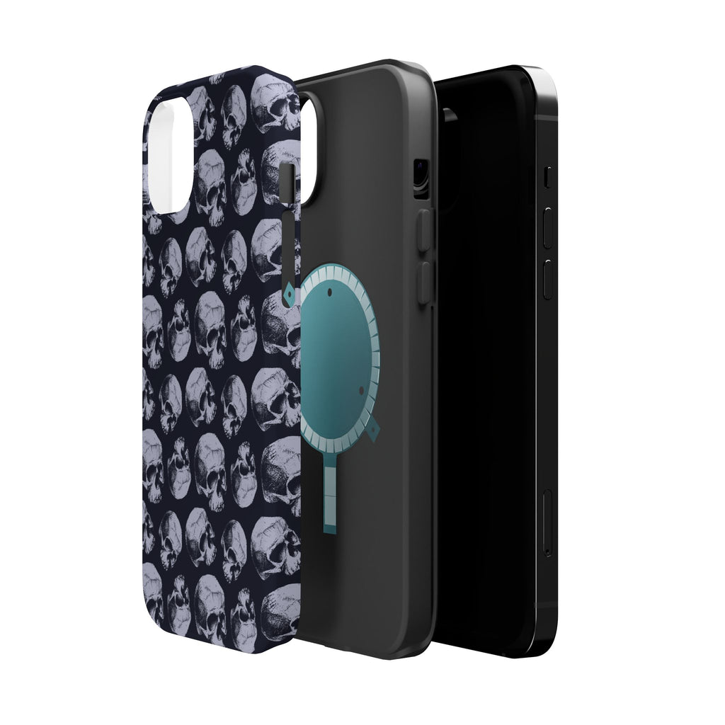 Skull Pattern Magnetic Phone Case — Impact-Resistant iPhone Cover