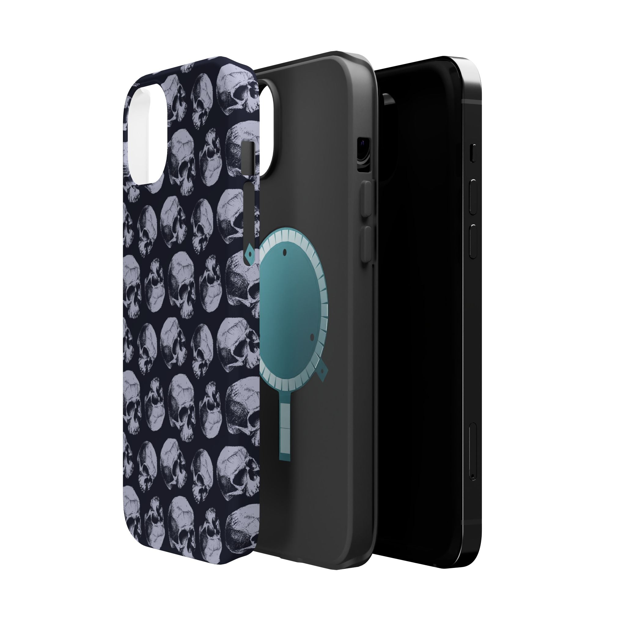 Skull Pattern Magnetic Phone Case — Impact-Resistant iPhone Cover