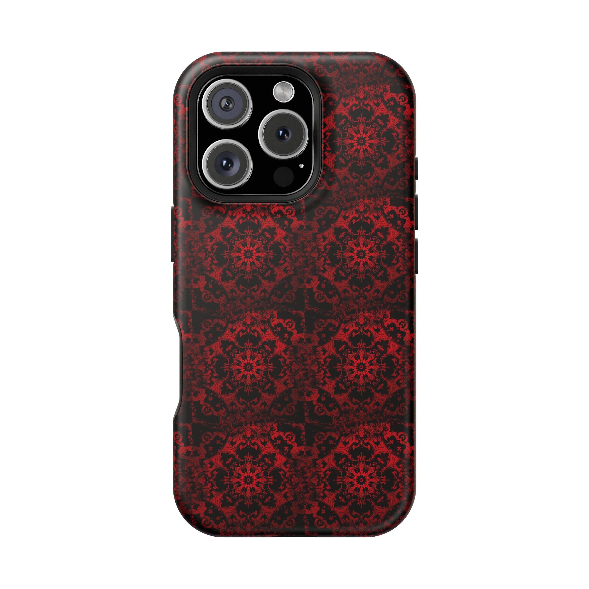 Gothic Red Mandala Magnetic Impact Resistant Phone Cover