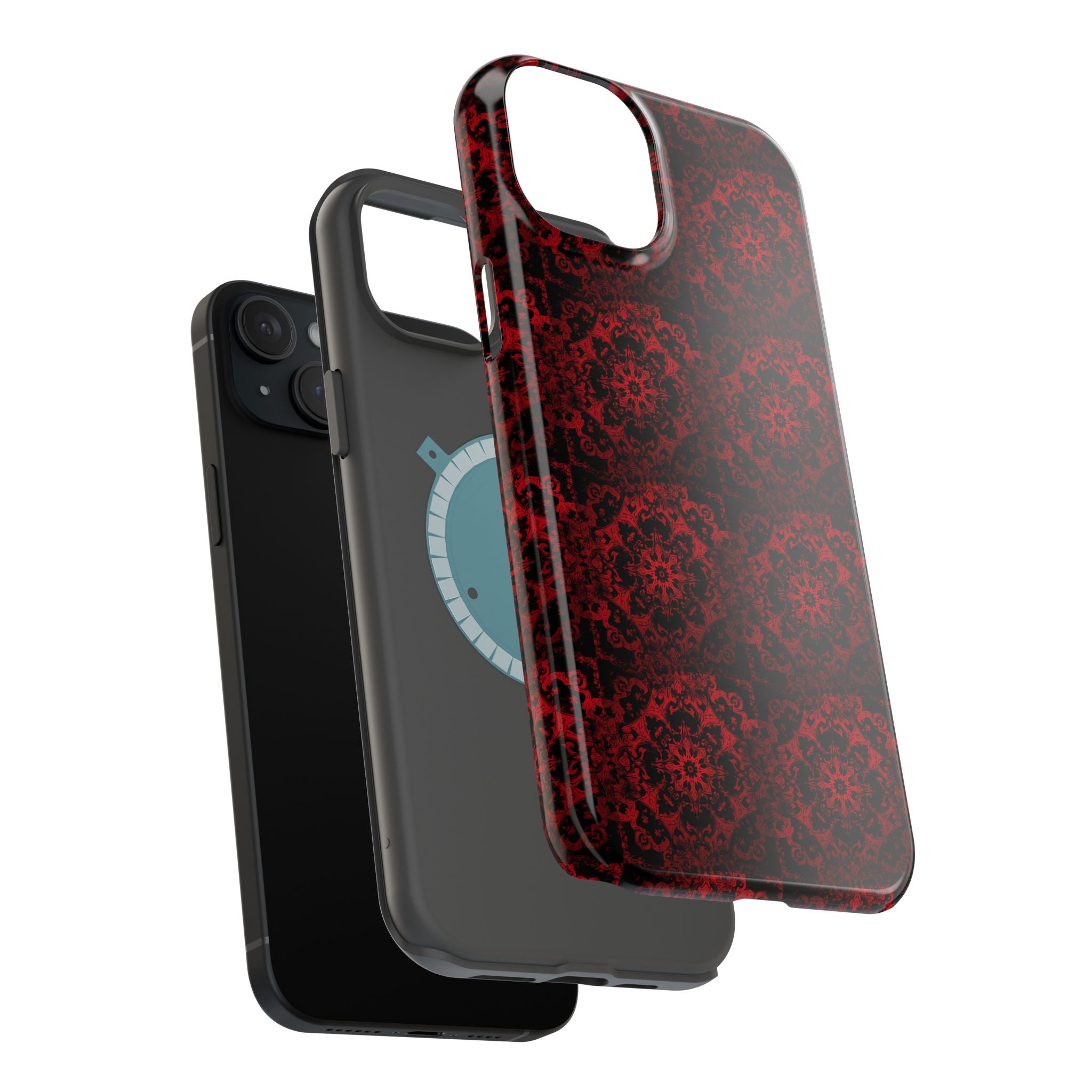 Gothic Red Mandala Magnetic Impact Resistant Phone Cover