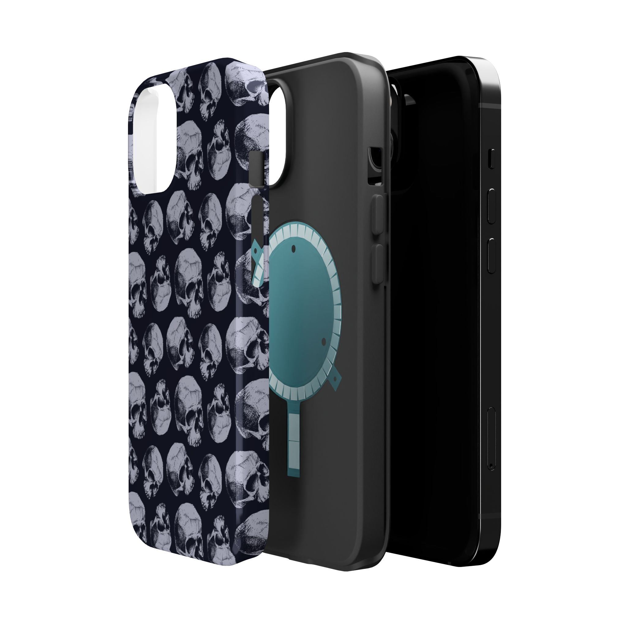 Skull Pattern Magnetic Phone Case — Impact-Resistant iPhone Cover