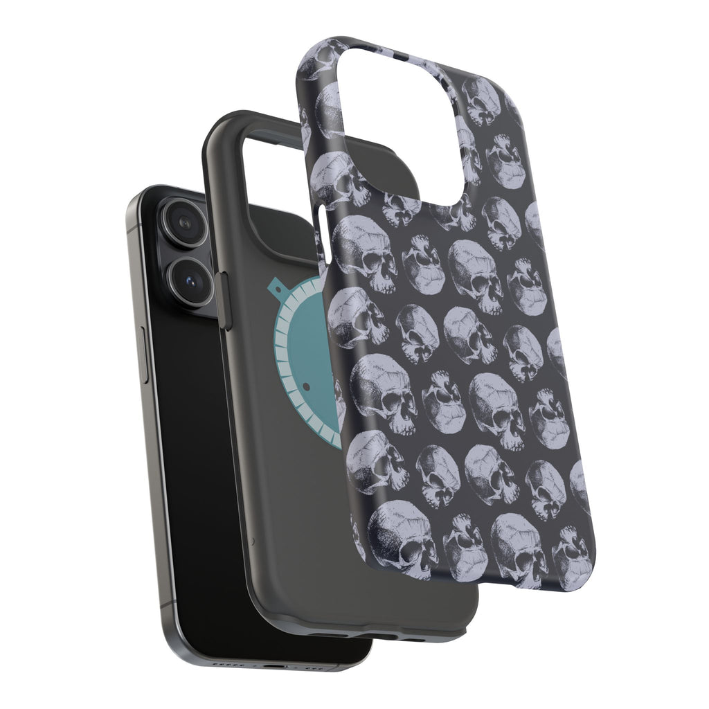 Skull Pattern Magnetic Phone Case — Impact-Resistant iPhone Cover
