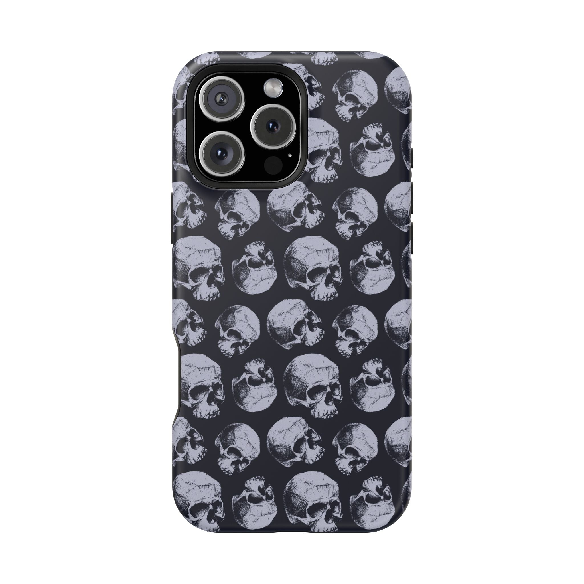 Skull Pattern Magnetic Phone Case — Impact-Resistant iPhone Cover