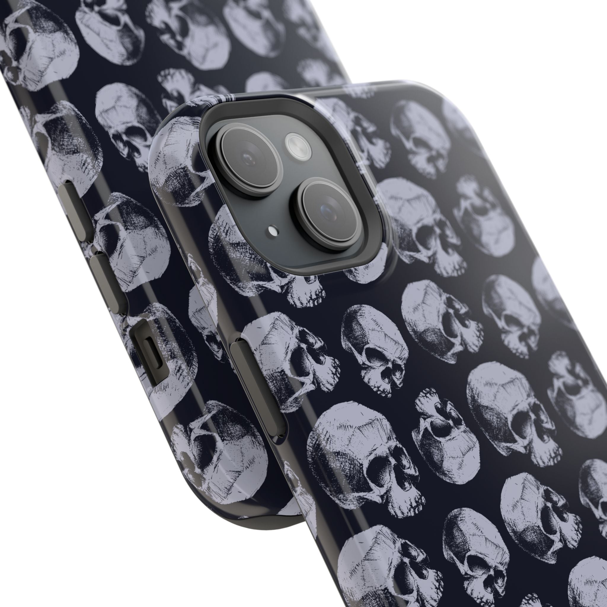 Skull Pattern Magnetic Phone Case — Impact-Resistant iPhone Cover