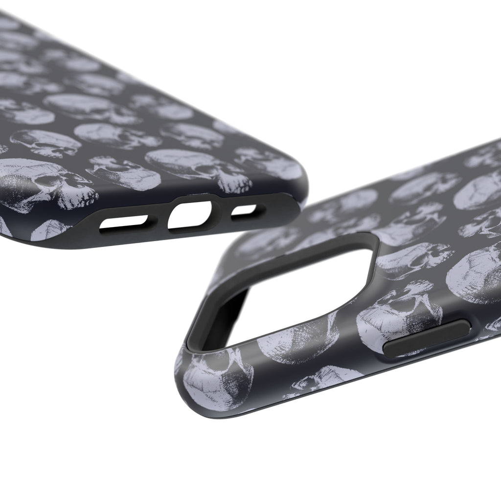 Skull Pattern Magnetic Phone Case — Impact-Resistant iPhone Cover