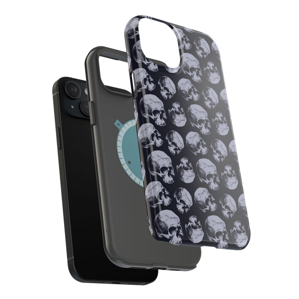 Skull Pattern Magnetic Phone Case — Impact-Resistant iPhone Cover
