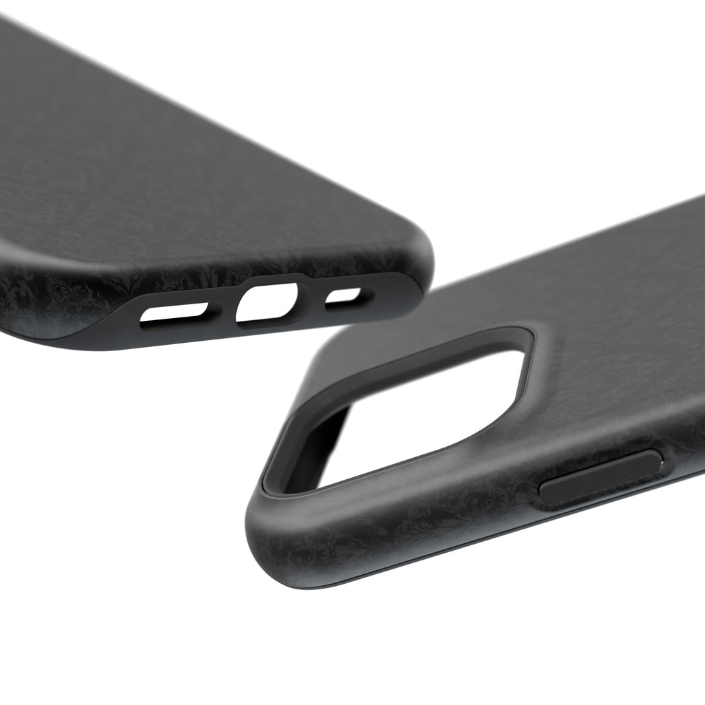 Black Damask Magnetic Impact-Resistant Phone Case