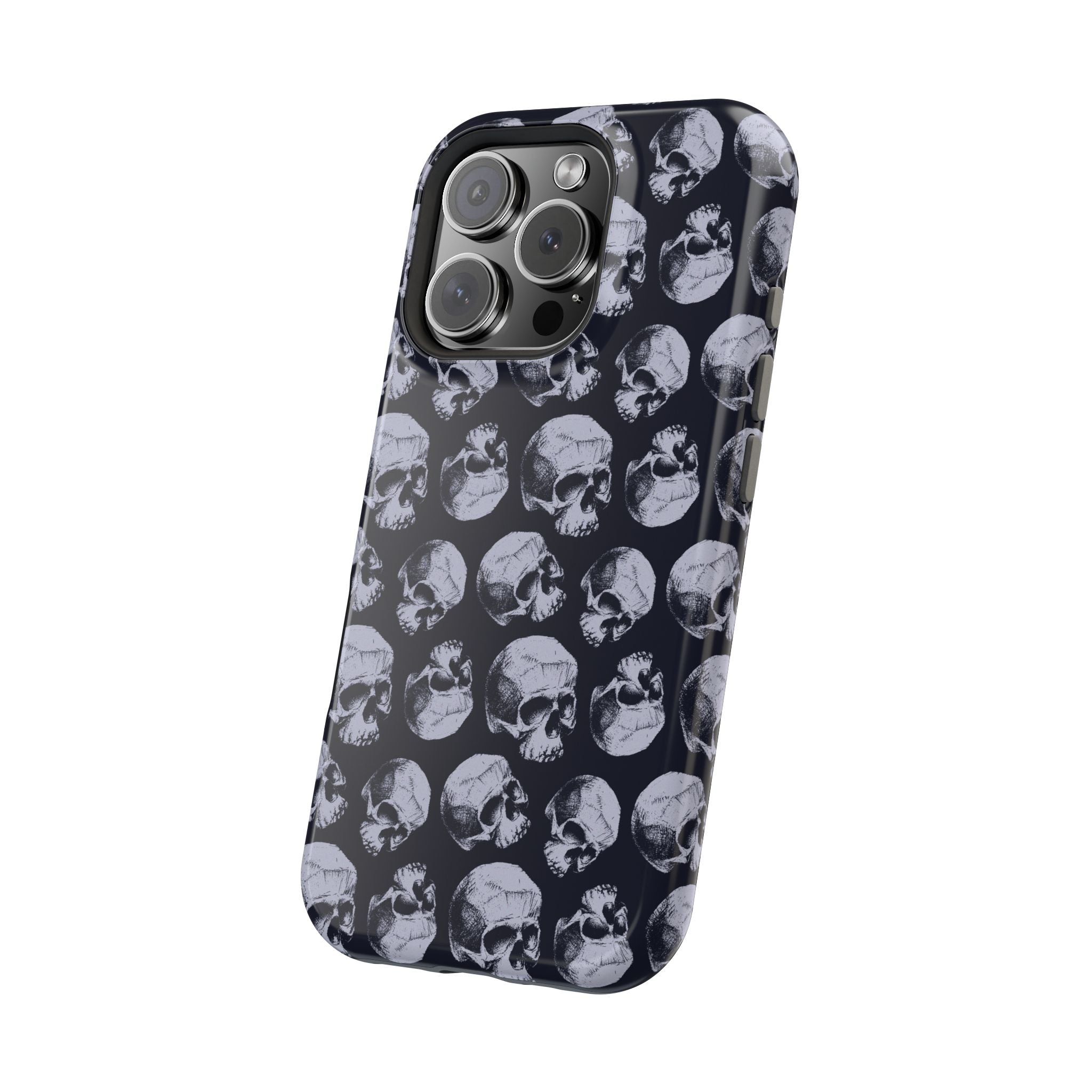 Skull Pattern Magnetic Phone Case — Impact-Resistant iPhone Cover