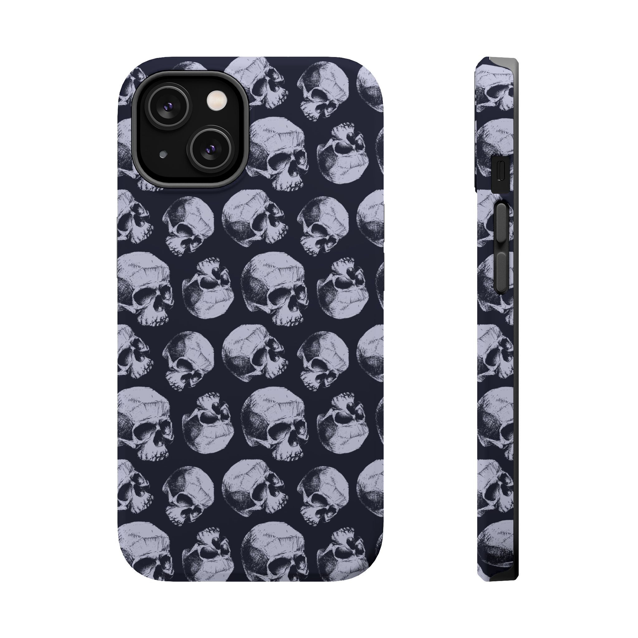 Skull Pattern Magnetic Phone Case — Impact-Resistant iPhone Cover