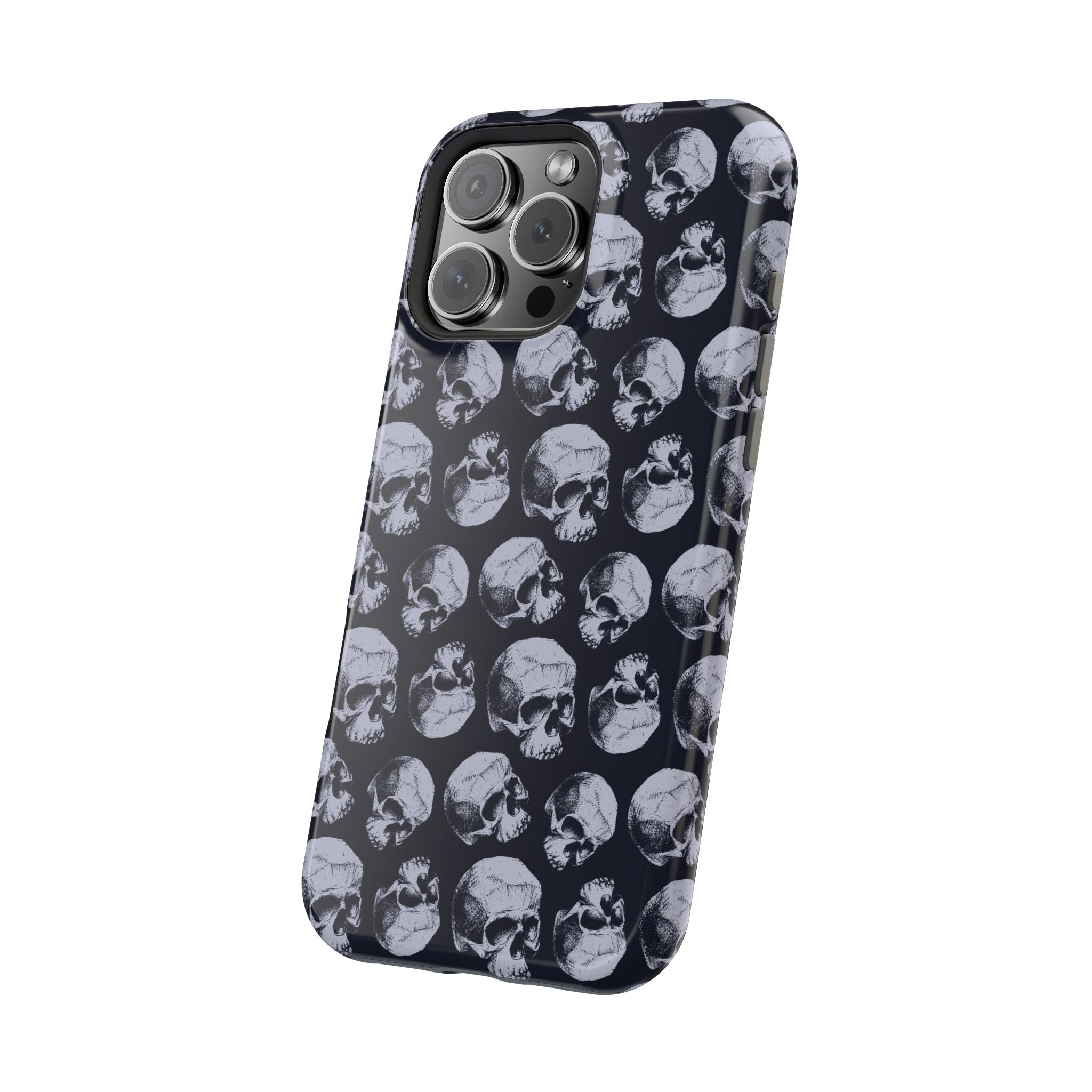 Skull Pattern Magnetic Phone Case — Impact-Resistant iPhone Cover