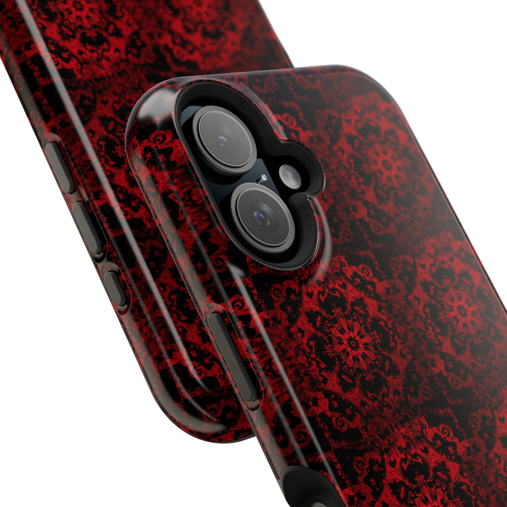 Gothic Red Mandala Magnetic Impact Resistant Phone Cover