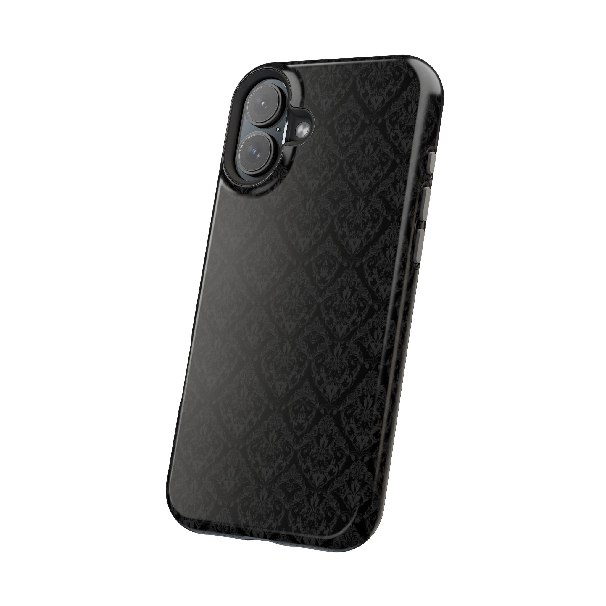 Black Damask Magnetic Impact-Resistant Phone Case