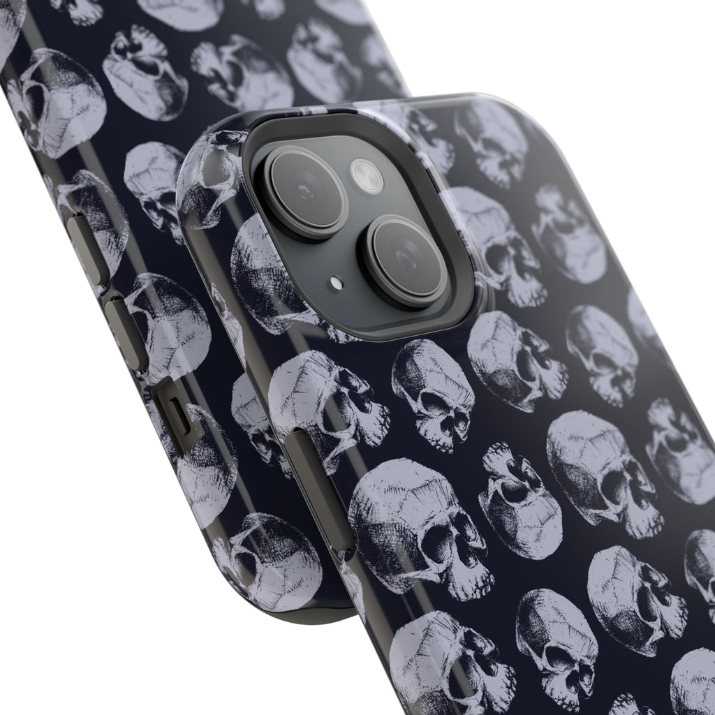 Skull Pattern Magnetic Phone Case — Impact-Resistant iPhone Cover