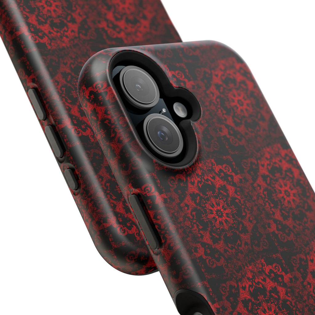 Gothic Red Mandala Magnetic Impact Resistant Phone Cover