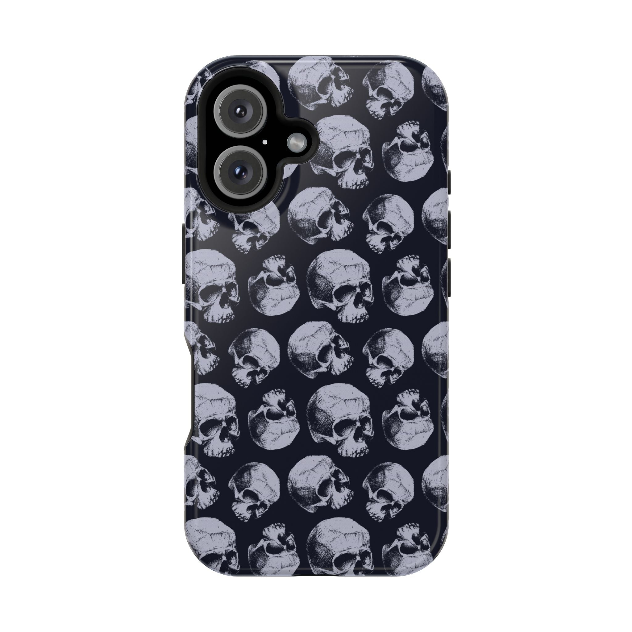 Skull Pattern Magnetic Phone Case — Impact-Resistant iPhone Cover