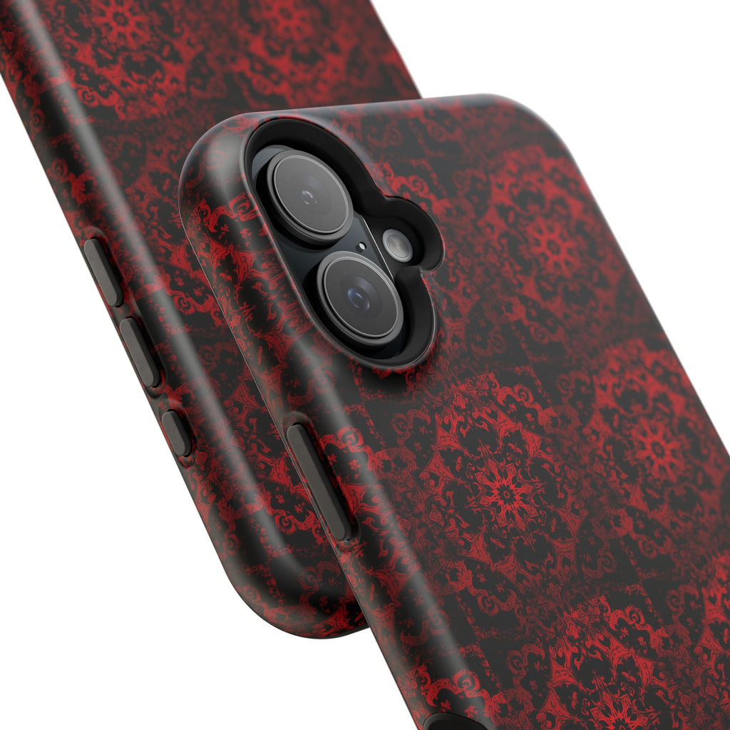 Gothic Red Mandala Magnetic Impact Resistant Phone Cover