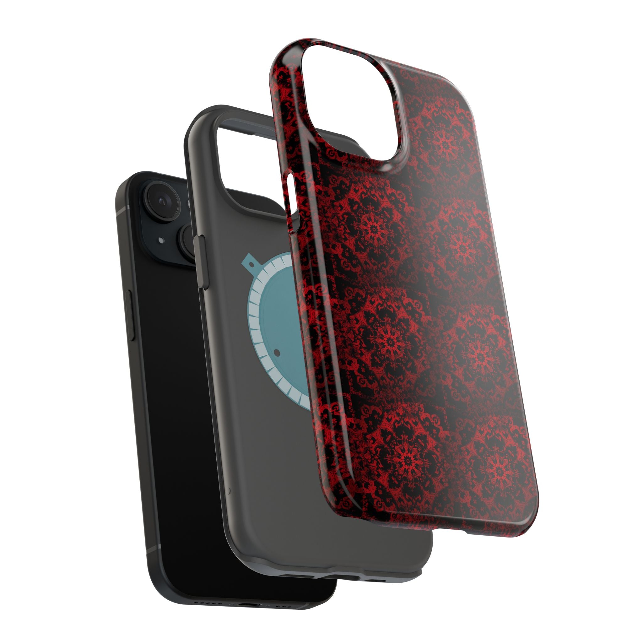 Gothic Red Mandala Magnetic Impact Resistant Phone Cover