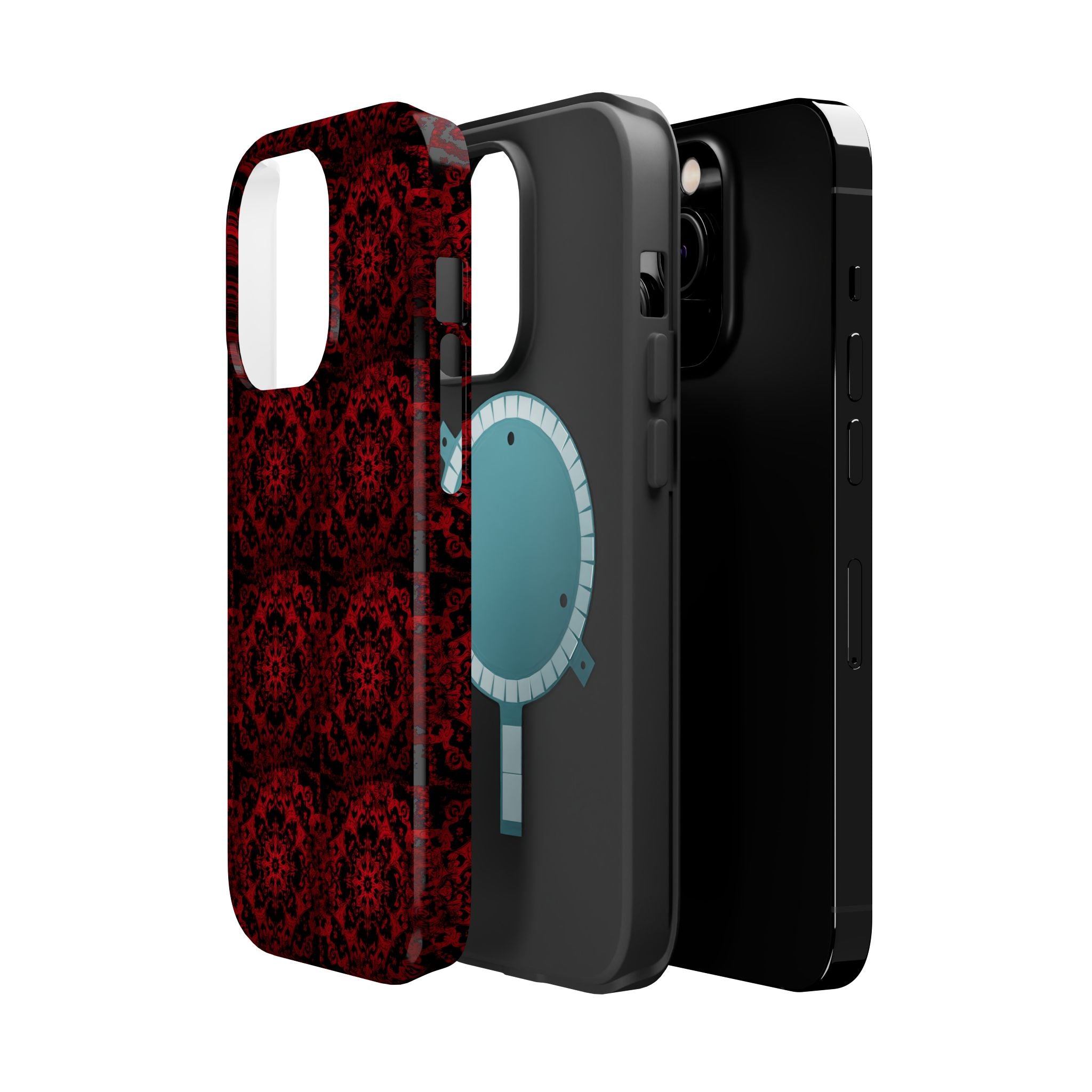 Gothic Red Mandala Magnetic Impact Resistant Phone Cover