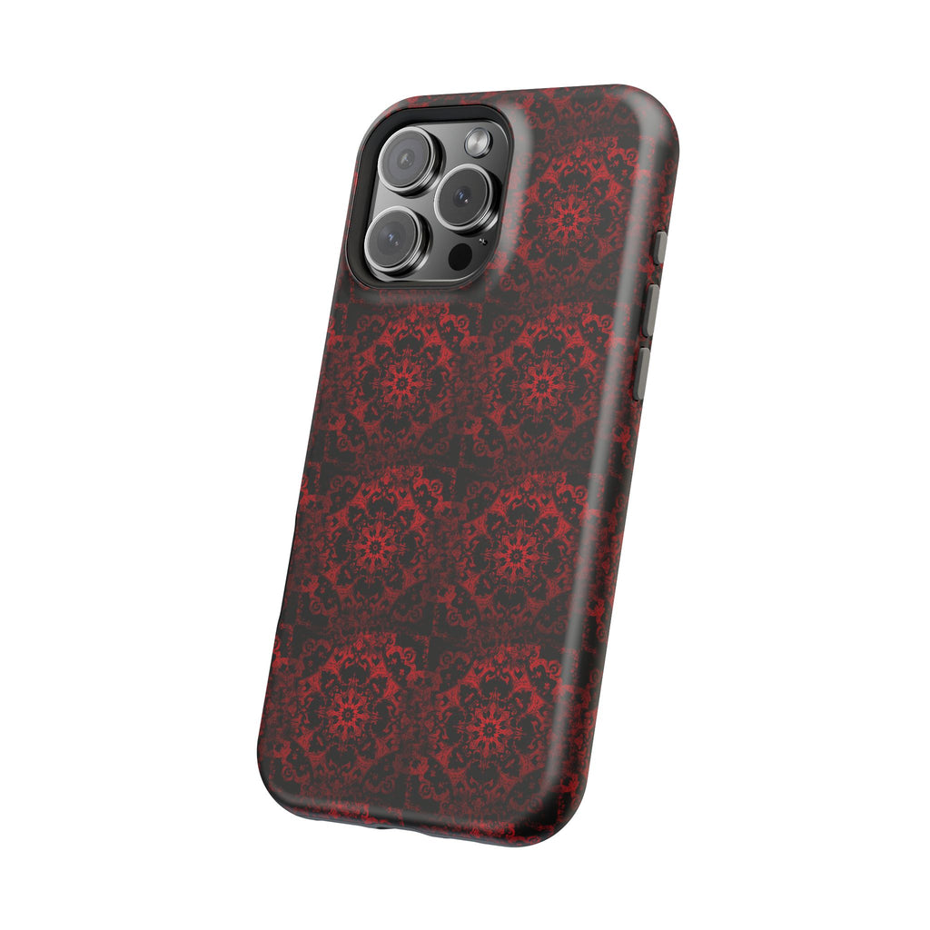 Gothic Red Mandala Magnetic Impact Resistant Phone Cover